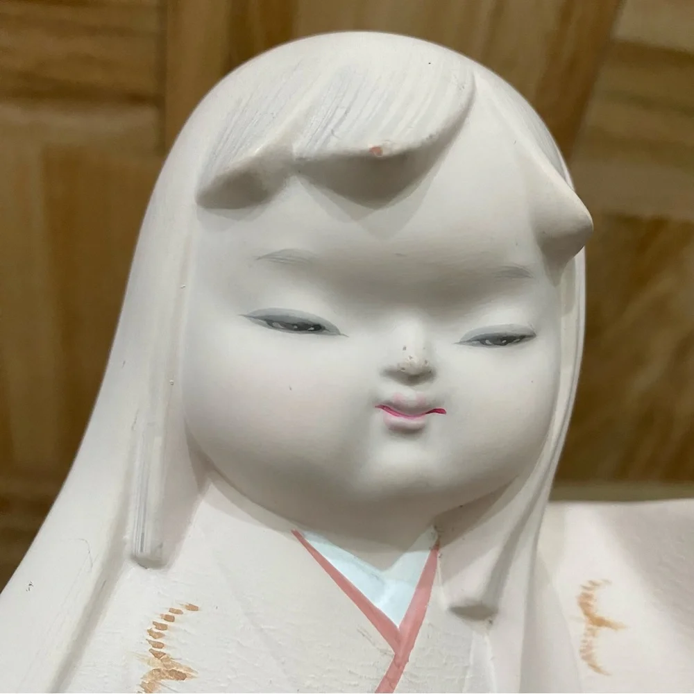 Japanese Hakata Doll Ceramic Geisha 9” Figurine